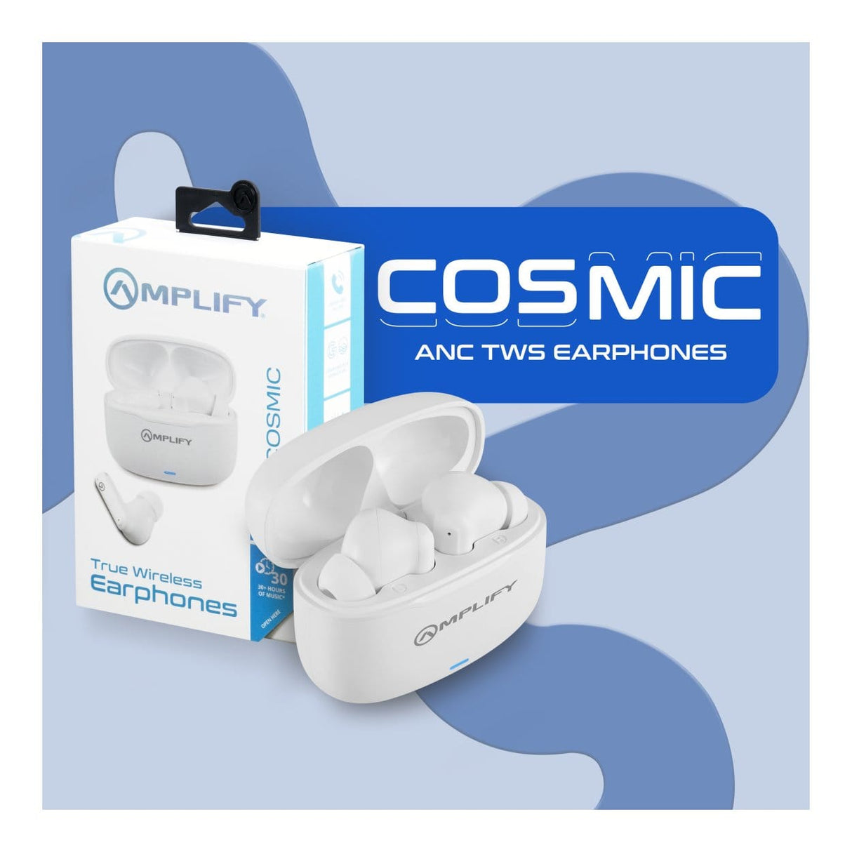 Amplify Cosmic Series ANC Wireless Earbuds White AM-1092-WT