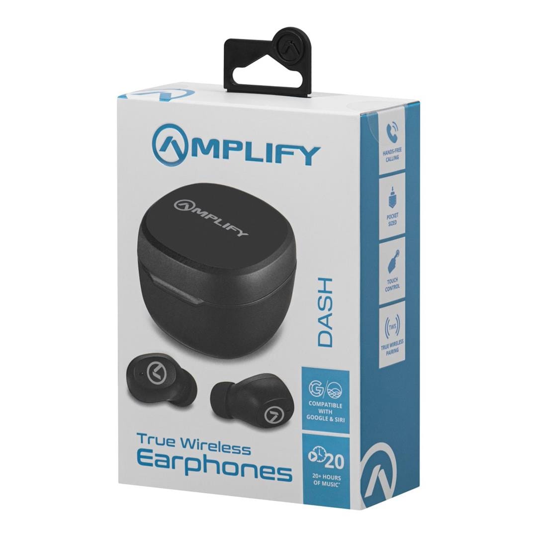 Amplify Dash Wireless Earbuds Black AM-1114-BK