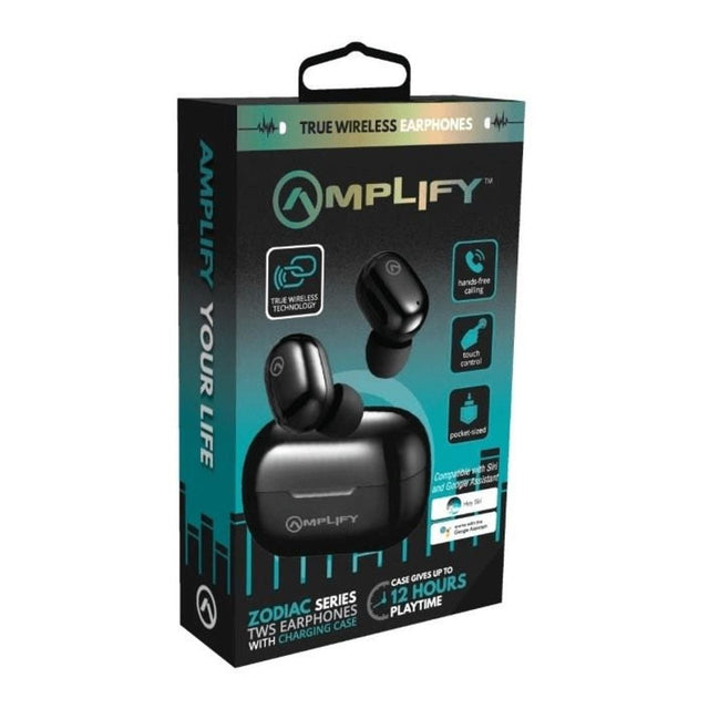 Amplify Zodiac 2.0 Series TWS Earphones with Charging Case Black AM-1124-BK(V2)