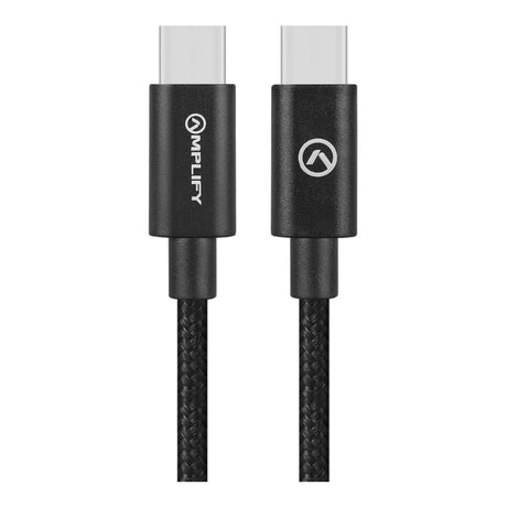 Amplify 1.2m Linked Series 60W USB-C to USB-C Braided Cable Black AM-30008-BK