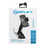 Amplify Anchor Series Extendable Car Dash Mount Phone Holder Black AM-5302-BK