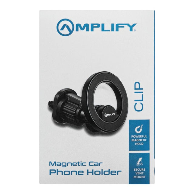 Amplify Clip Series Magnetic Car Phone Vent Holder Black AM-PDQ011-BK