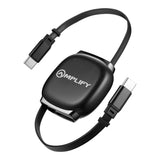 Amplify Revo Series USB-C to USB-C Retractable Fast Charging Cable AM-PDQ012-BK