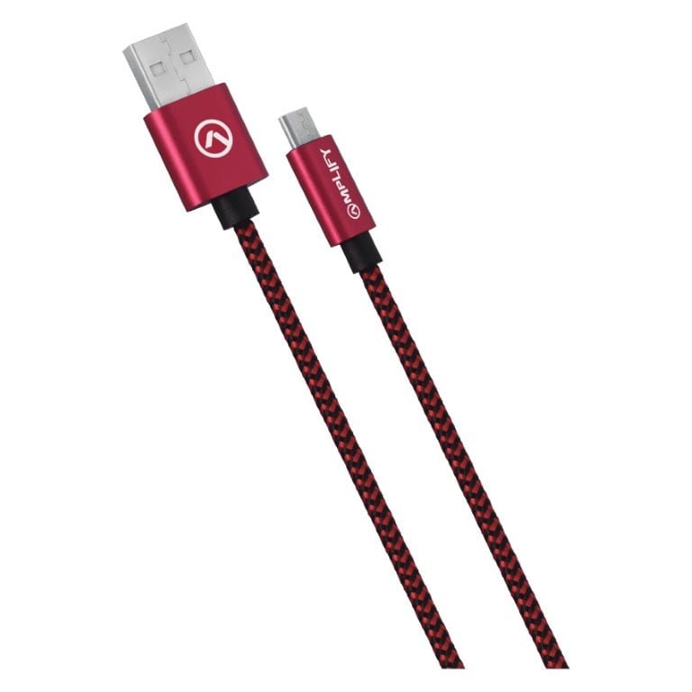 Amplify Pro Linked Series Micro USB Braided Cable 2m AMP-20003-BKRD