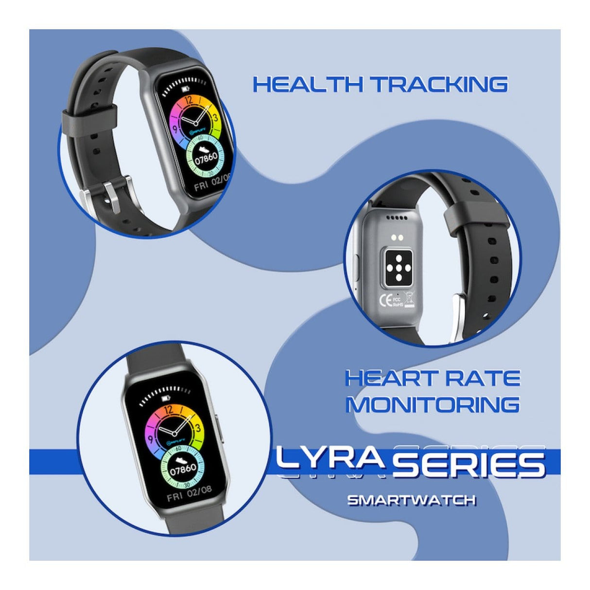 Amplify Lyra Series Smartwatch Black AMP-5117-BK
