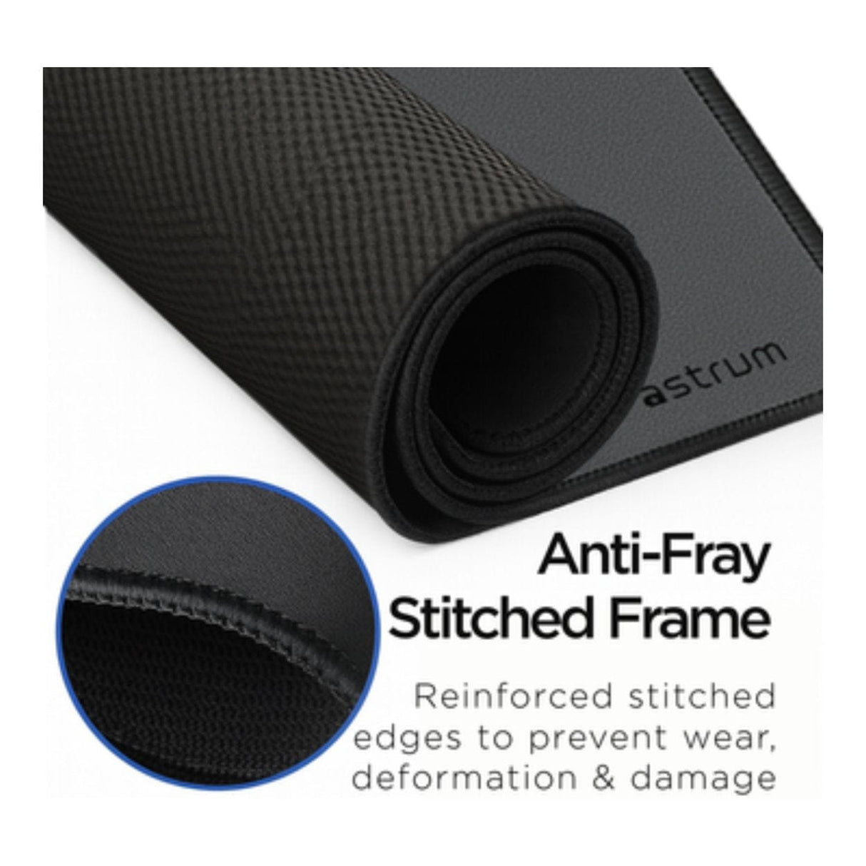 Astrum MP730G Large Desk Mat with Anti-Fray Stitched Edges & Rubber Base AMP730GG