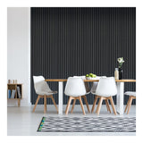 Parrot 600x2400mm Slatted Wall Panel Black Wood AP0624BW