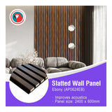 Parrot 600x2400mm Slatted Wall Panel Ebony AP0624EB