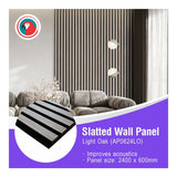 Parrot 600x2400mm Slatted Wall Panel Light Oak AP0624LO