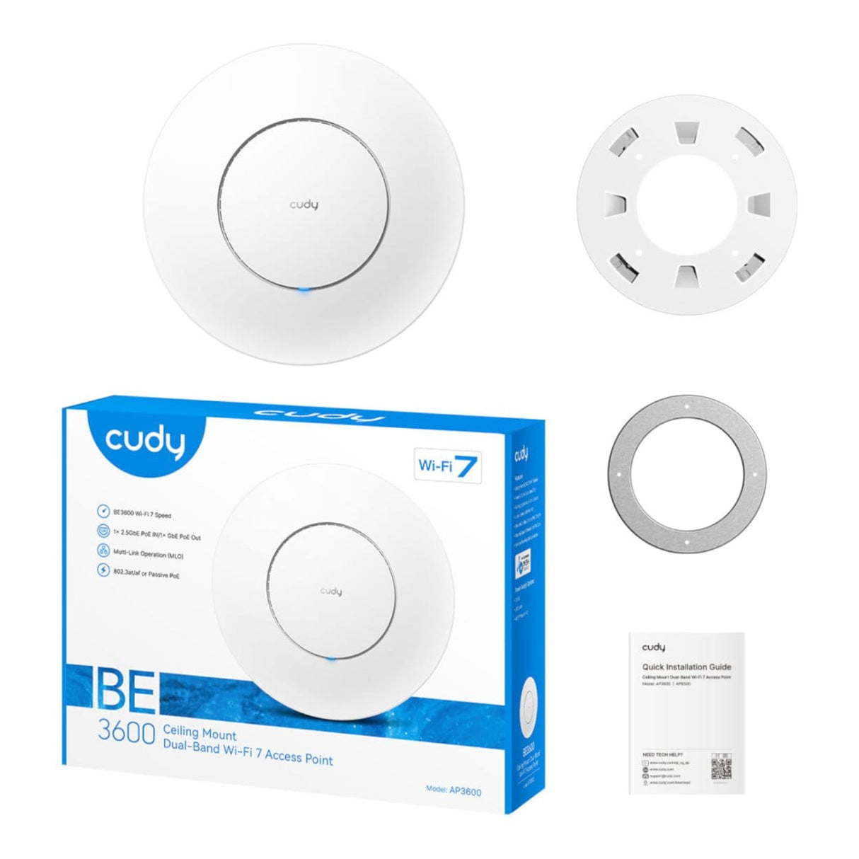 Cudy BE3600 2.5G Dual Band Wi-Fi 7 Ceiling Access Point AP3600