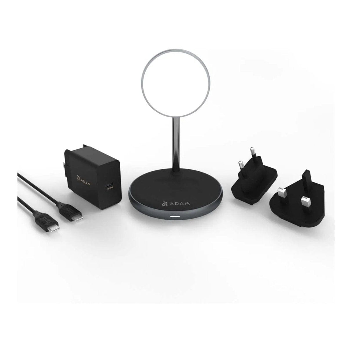 Adam Elements OMNIA M2 2-in-1 MagSafe Wireless Charging Station for iPhone APAADM2BK