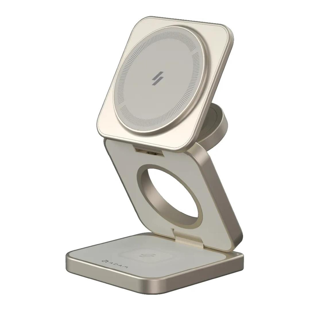 Adam Elements Mag 3 Pro Qi2 3-in-1 Foldable Charging Station Titanium APAADMAG3PRTM