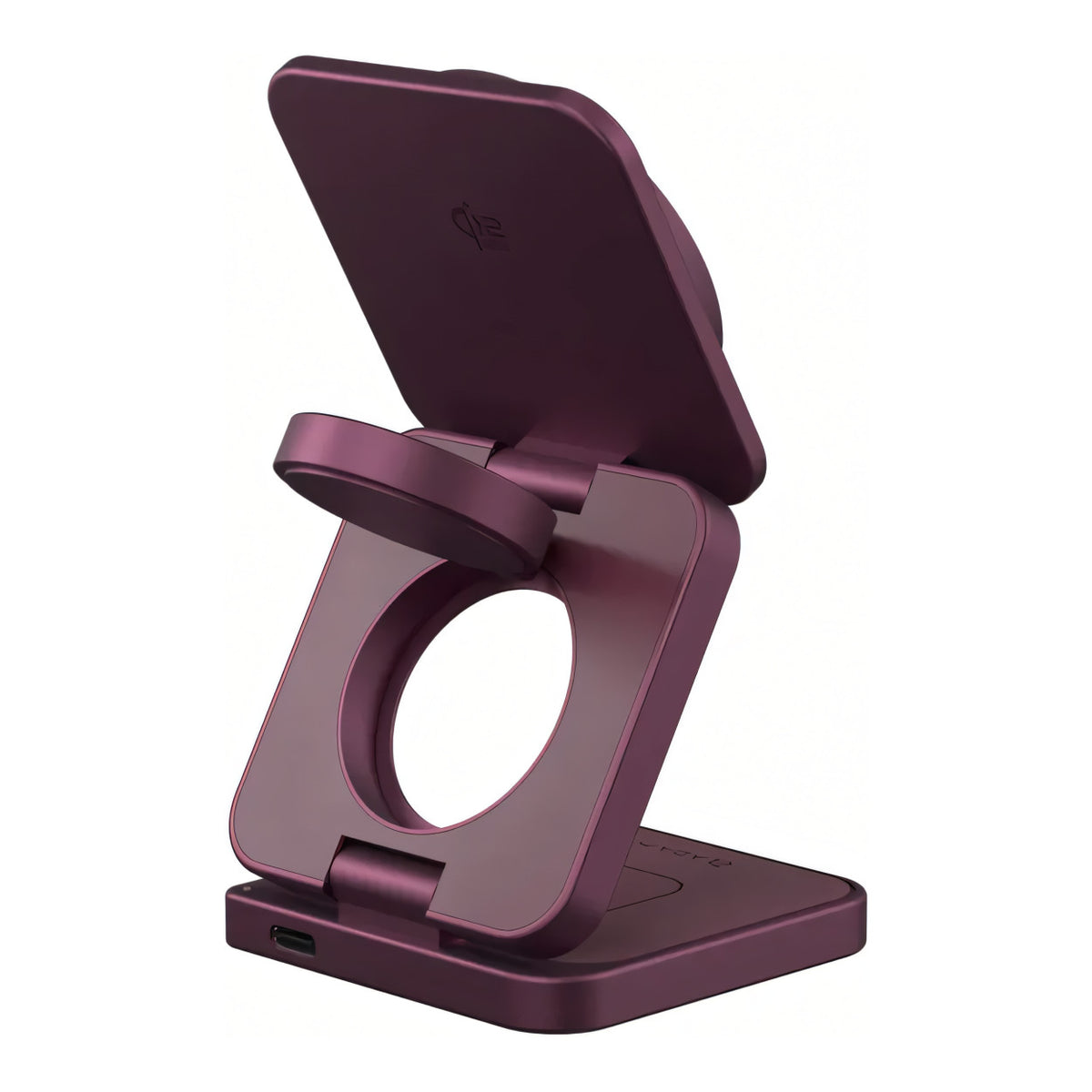 Adam Elements Mag 3 Ultra Qi2 3-in-1 Foldable Charging Station - Burgandy APAADMAG3ULBG