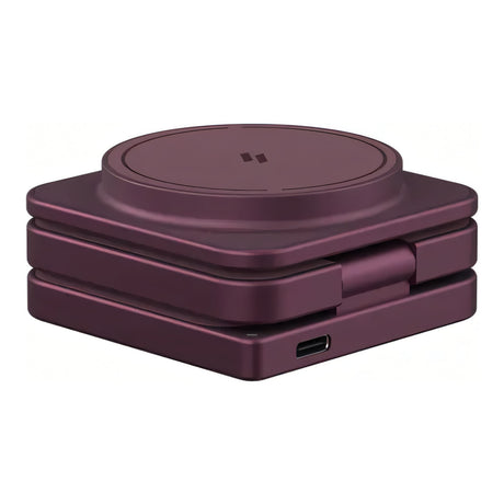 Adam Elements Mag 3 Ultra Qi2 3-in-1 Foldable Charging Station - Burgandy APAADMAG3ULBG