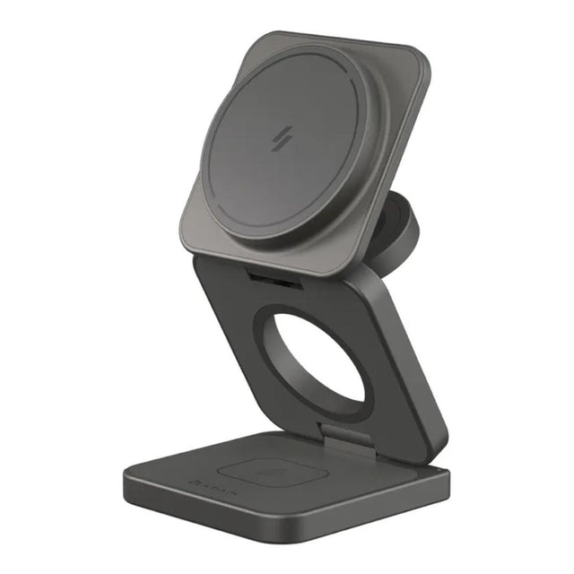 Adam Elements Mag 3 Ultra Qi2 3-in-1 Foldable Charging Station - Space Grey APAADMAG3ULGY