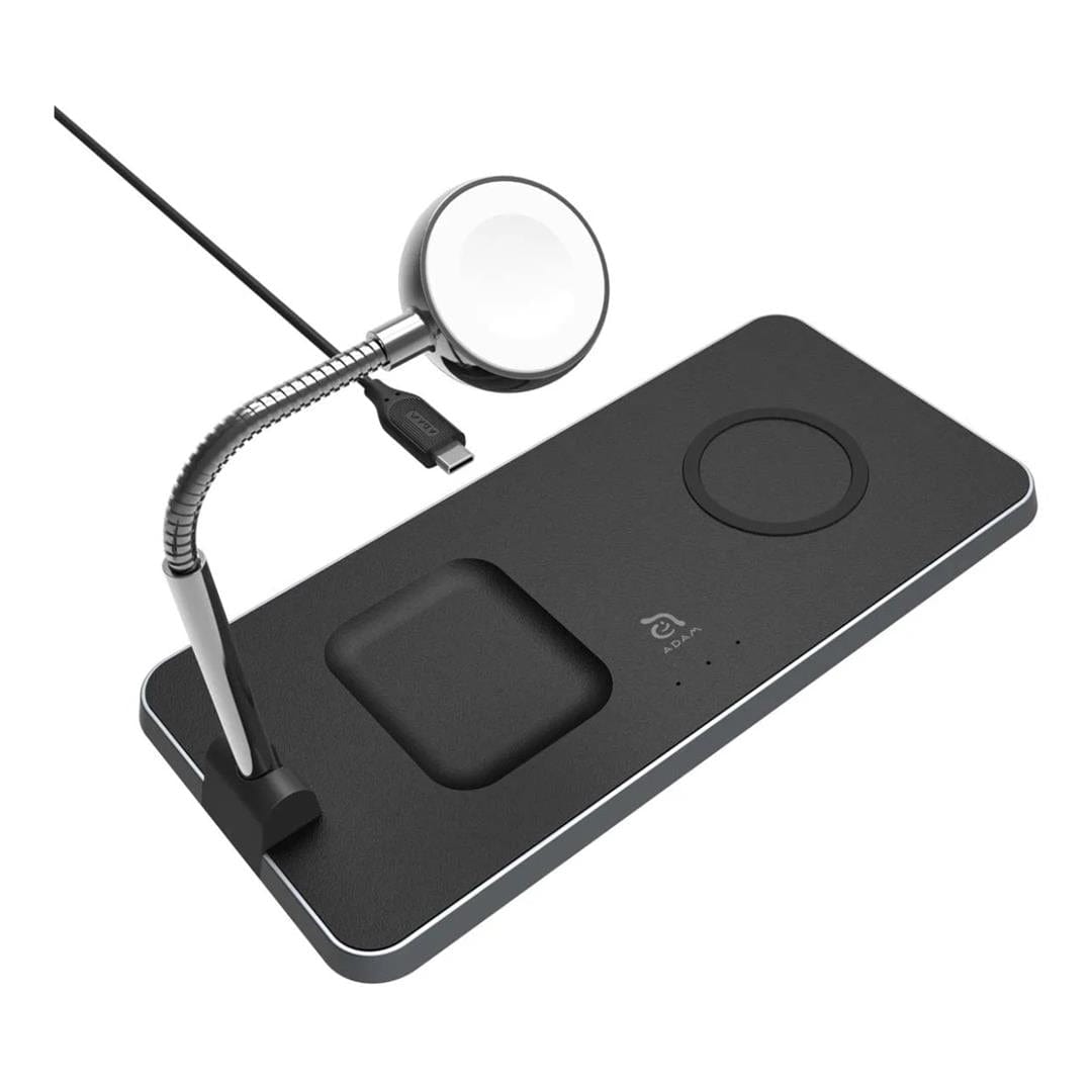 Adam Elements OMNIA Q3 3-in-1 Wireless Charging Station Black APAADQ3BK