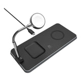 Adam Elements OMNIA Q3 3-in-1 Wireless Charging Station Black APAADQ3BK