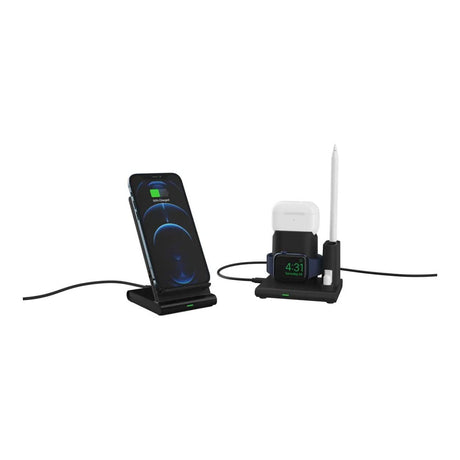 Adam Elements OMNIA Q4 4-in-1 Wireless Charging Station Black APAADQ4OGBK