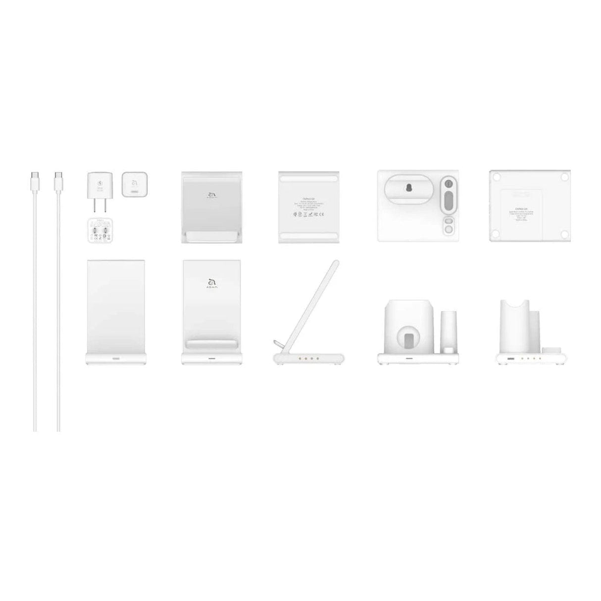 Adam Elements OMNIA Q4 4-in-1 Wireless Charging Station White APAADQ4OGWH