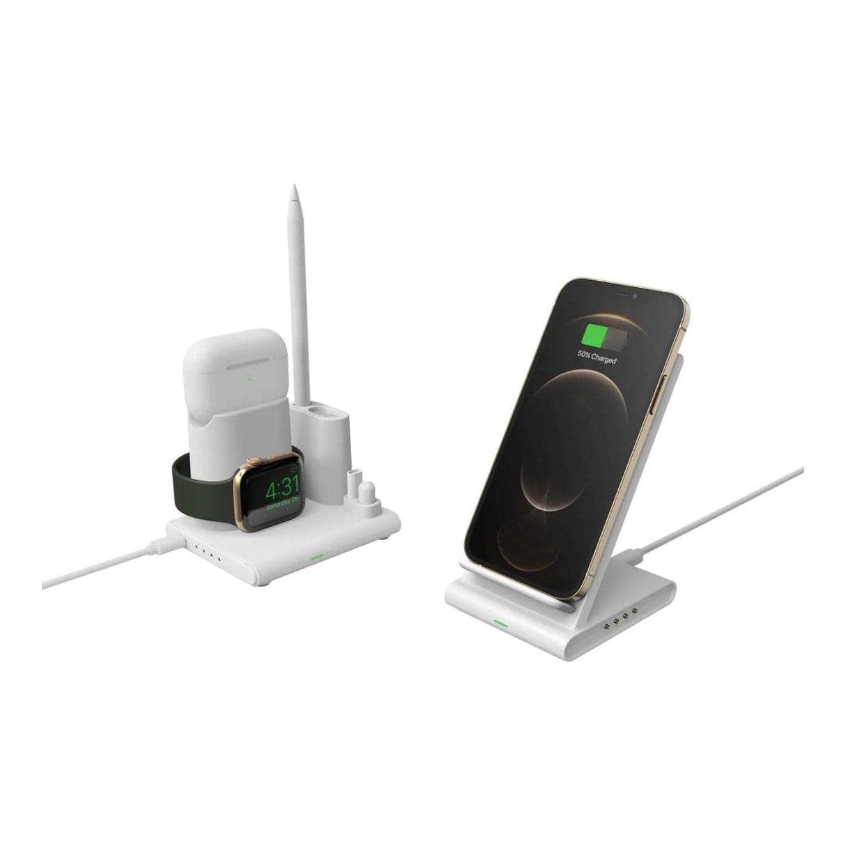 Adam Elements OMNIA Q4 4-in-1 Wireless Charging Station White APAADQ4OGWH
