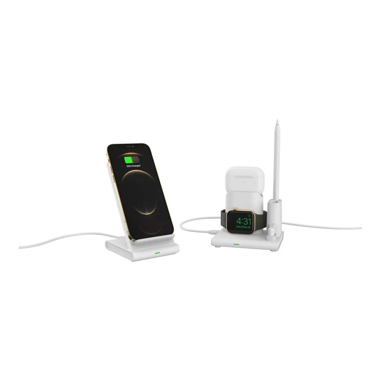 Adam Elements OMNIA Q4 4-in-1 Wireless Charging Station White APAADQ4OGWH
