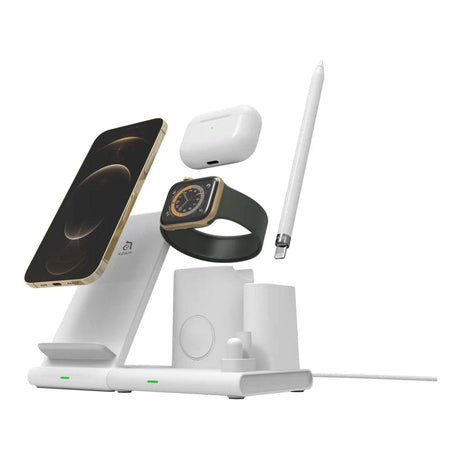 Adam Elements OMNIA Q4 4-in-1 Wireless Charging Station White APAADQ4OGWH