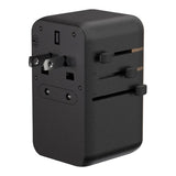 Adam Elements T100L 100W Universal Travel Adapter with Built-In Type-C Cable Black APAADT100LBK