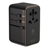 Adam Elements T100L 100W Universal Travel Adapter with Built-In Type-C Cable Black APAADT100LBK