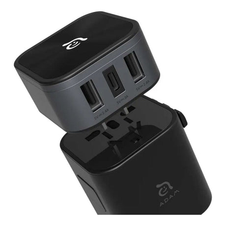 Adam Elements OMNIA T3 Universal Travel Charging Adapter Black APAADT3BK
