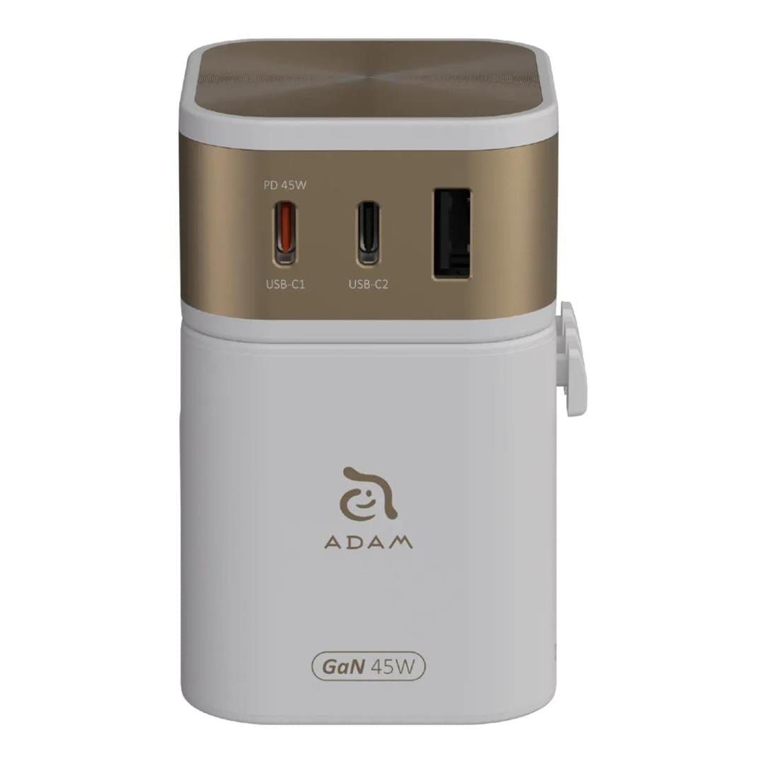 Adam Elements OMNIA T45 45W Universal Travel Adapter Charger White APAADT45WH