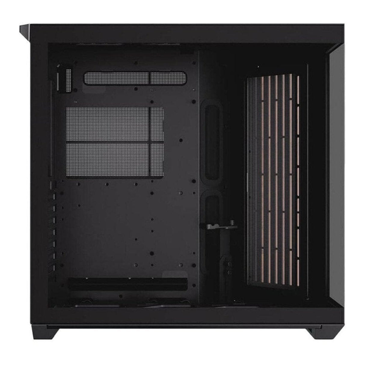APNX V1 Dual-Chamber Mid-Tower ATX Gaming PC Case - Black/Wood APCM-VI01103.11