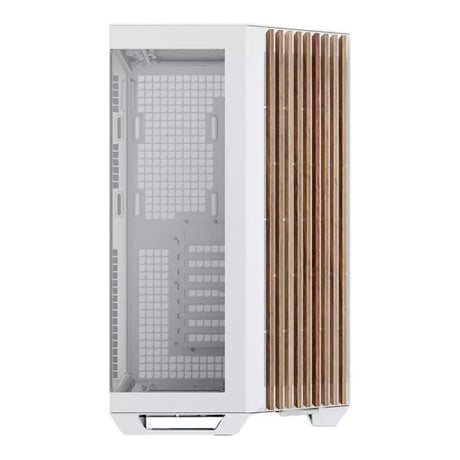 APNX V1 Dual-Chamber Mid-Tower ATX Gaming PC Case - White/Wood APCM-VI01103.21