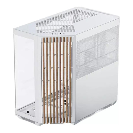 APNX V1 Dual-Chamber Mid-Tower ATX Gaming PC Case - White/Wood APCM-VI01103.21