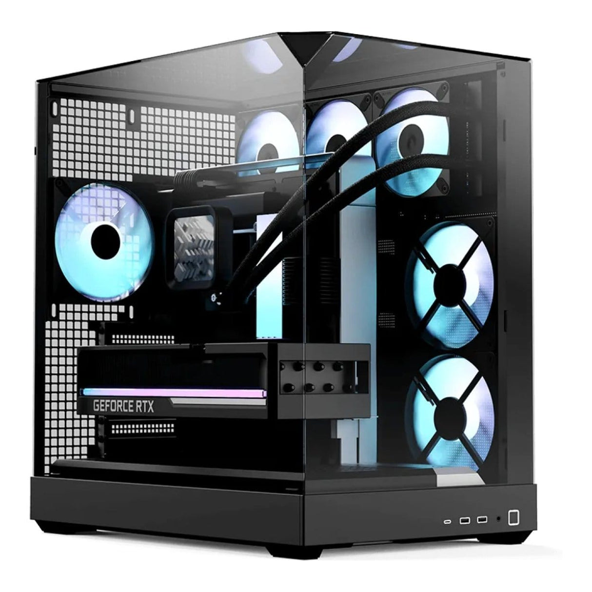 Aerocool APNX V2 Vision Black 3 Glass Panel ATX Case APCM-VI02143.11