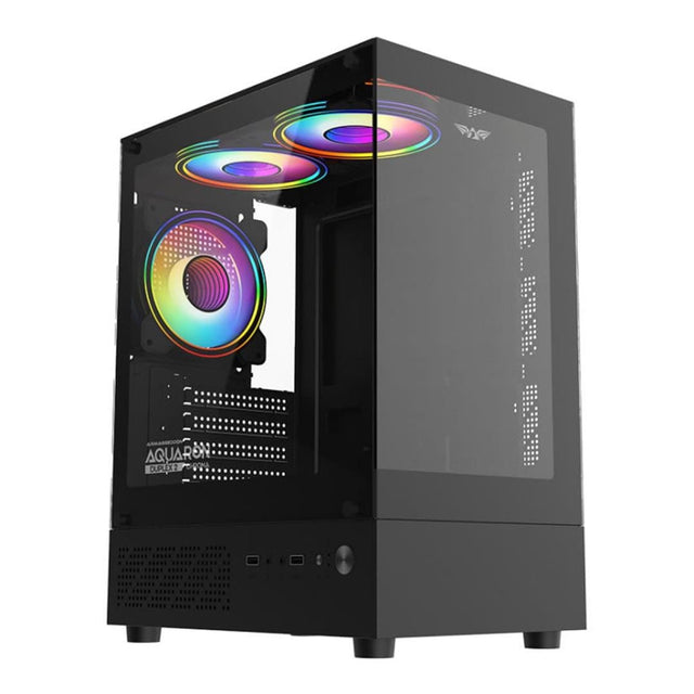 Armaggeddon Aquaron Duplex 2 Chroma Micro-ATX Gaming PC Case Black AQUARONDUPLEX2CBLK