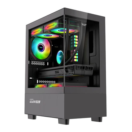 Armaggeddon Aquaron Duplex Micro-ATX Gaming PC Case Black AquaronDUPLEXBLK