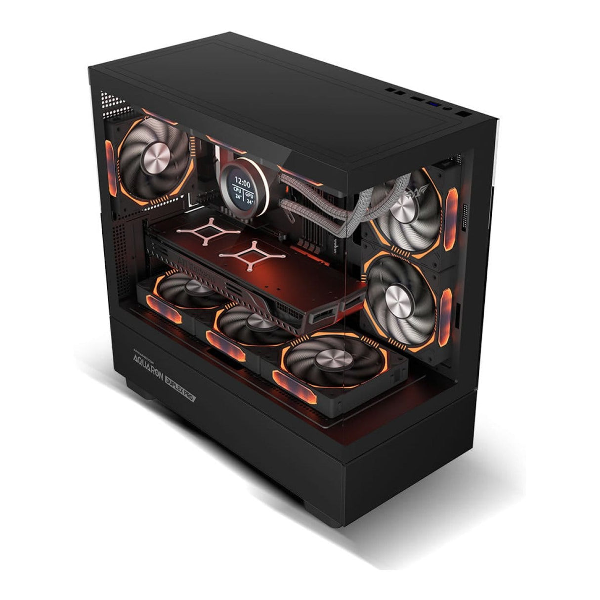Armaggeddon Aquaron Duplex Pro Micro-ATX Gaming PC Case Black AQUARONDUPLEXPROBLK
