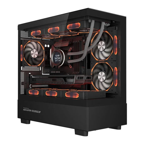Armaggeddon Aquaron Duplex Pro Micro-ATX Gaming PC Case Black AQUARONDUPLEXPROBLK