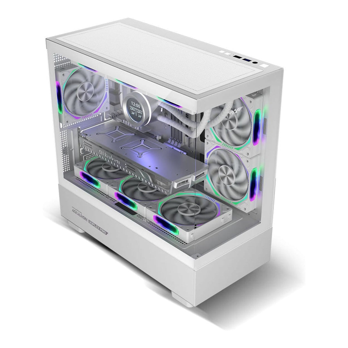 Armaggeddon Aquaron Duplex Pro Micro-ATX Gaming PC Case White AQUARONDUPLEXPROWHT