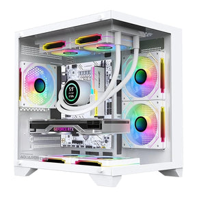 Armaggeddon Aquaron WiBO micro ATX Gaming PC Case - White AQUARONWIBOWHT