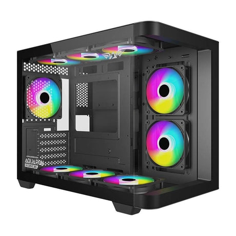 Armaggeddon Aquaron X-Curve 285 M-ATX Gaming PC Case Black AQUARONXCURVE258BLK