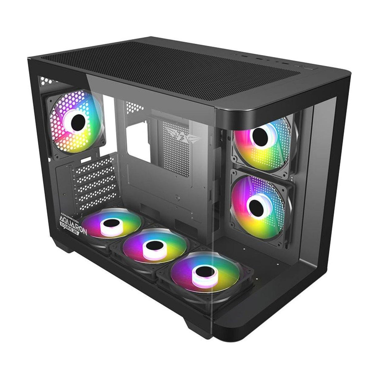 Armaggeddon Aquaron X-Curve 285 M-ATX Gaming PC Case Black AQUARONXCURVE258BLK