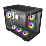 Armaggeddon Aquaron X-Curve 285 M-ATX Gaming PC Case Black AQUARONXCURVE258BLK