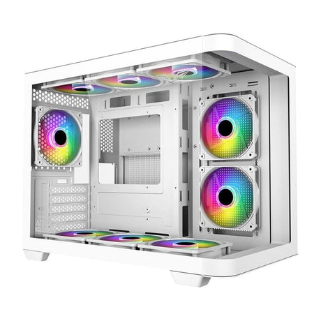 Armaggeddon Aquaron X-Curve 285 M-ATX Gaming PC Case White AQUARONXCURVE258WHT