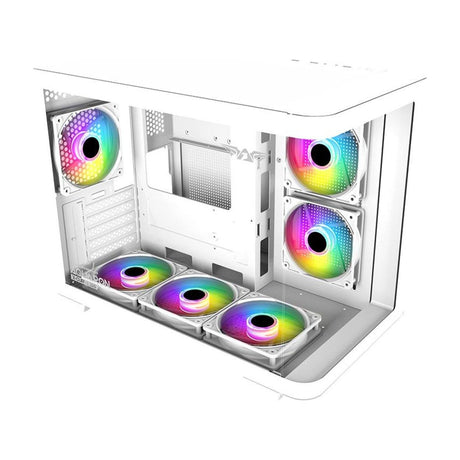 Armaggeddon Aquaron X-Curve 285 M-ATX Gaming PC Case White AQUARONXCURVE258WHT