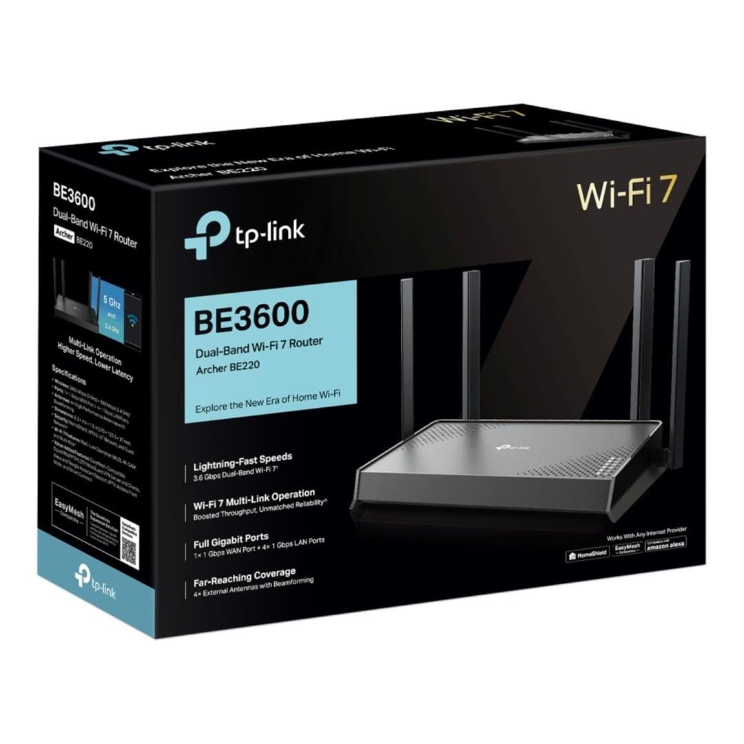 TP-Link Archer BE220 Dual-band Wireless Router Black