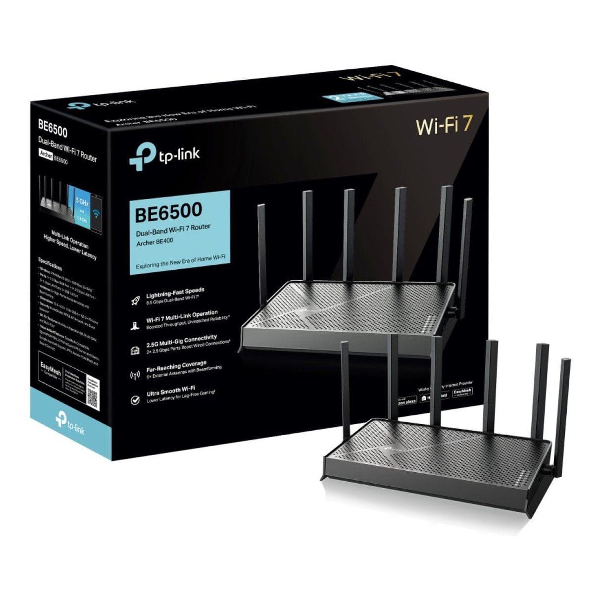 TP-Link Archer BE400 Dual-band Wi-Fi 7 Router Black