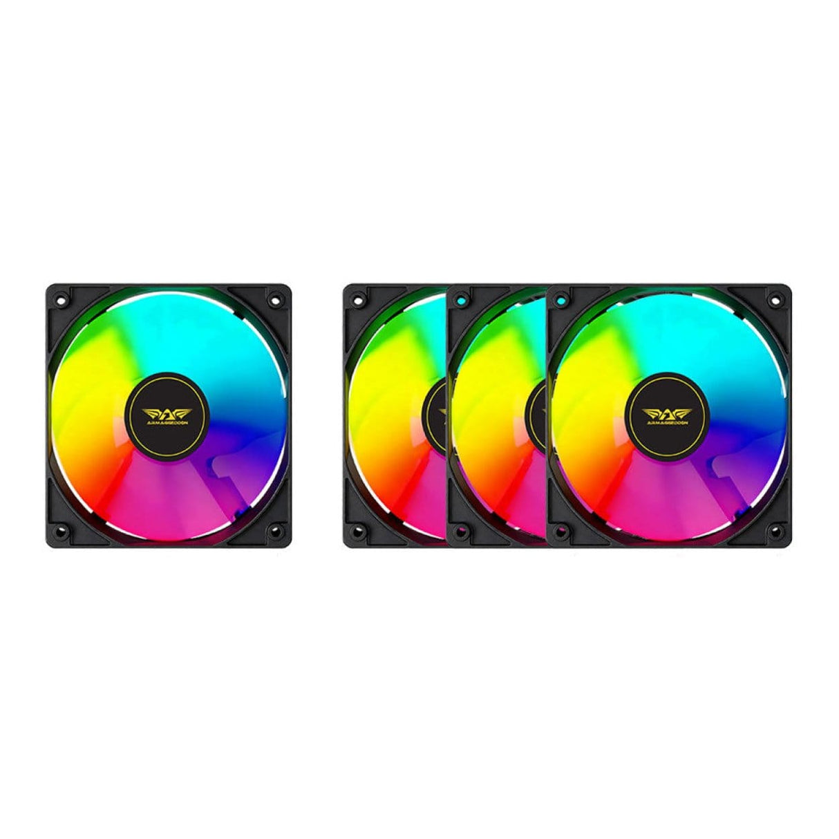 Armaggeddon ARGB Kit 6000 Pro Cooling 120mm Fan Kit Black ARGBKIT6000PROBLK