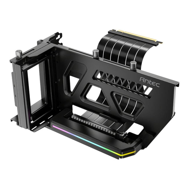 Antec Shift ARGB Vertical GPU Bracket with PCIe 4.0 Riser Cable Black AT-ARCVB-BK190-A-PCIE4-RTX40