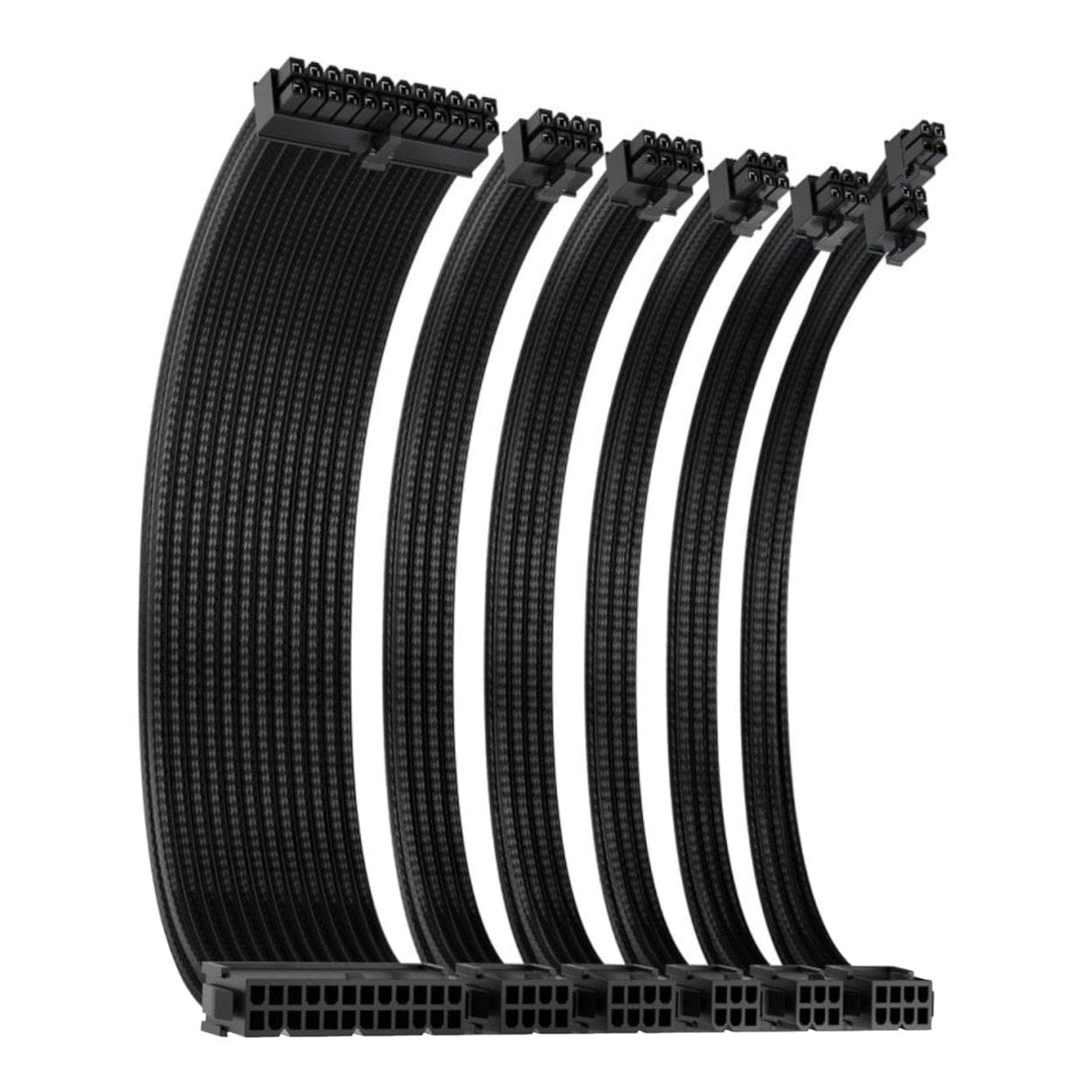 Antec 300mm Sleeved Braided Power Extension Cable Kit AT-ECAB-BK300-C1P4-BK